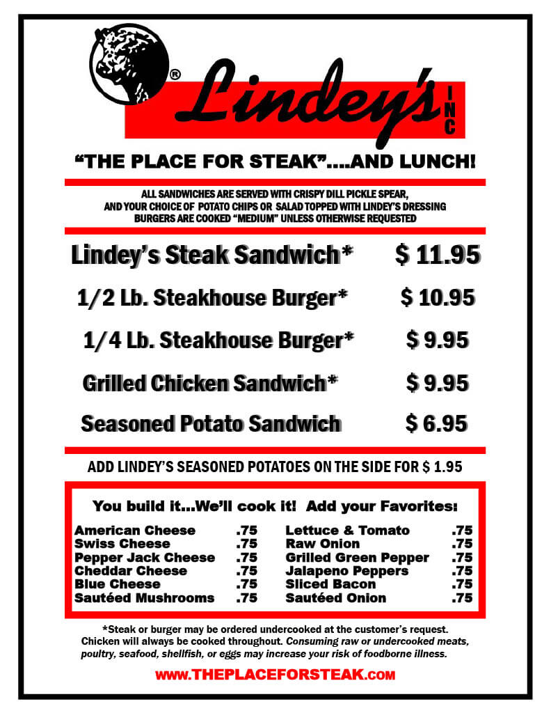lindey's steak house